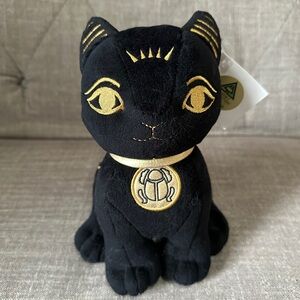 Black and Gold Egyptian Cat Plush Toy